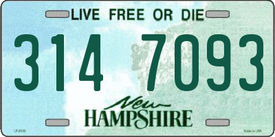 NH license plate 3147093