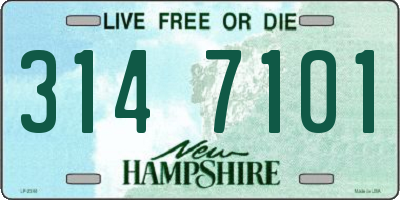 NH license plate 3147101