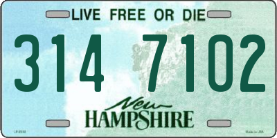 NH license plate 3147102
