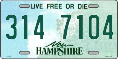 NH license plate 3147104