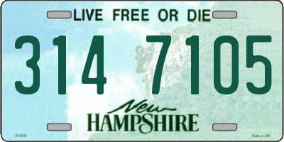 NH license plate 3147105