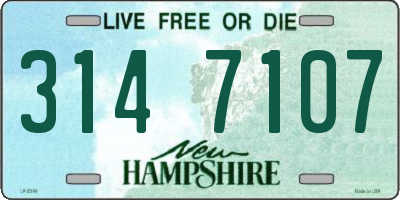 NH license plate 3147107
