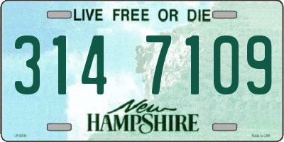 NH license plate 3147109