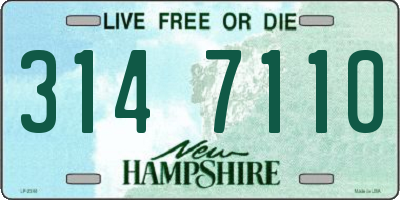 NH license plate 3147110