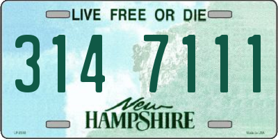 NH license plate 3147111