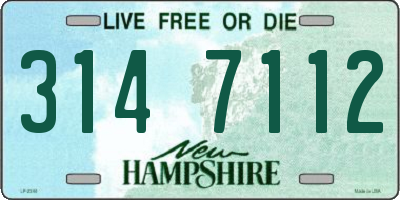 NH license plate 3147112