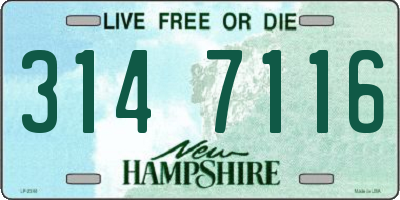 NH license plate 3147116
