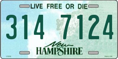 NH license plate 3147124