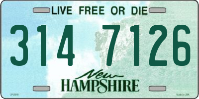 NH license plate 3147126