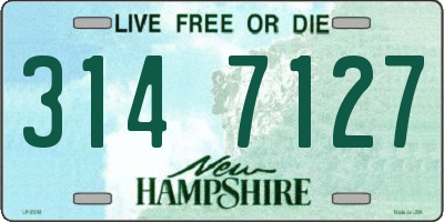 NH license plate 3147127