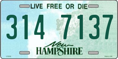 NH license plate 3147137