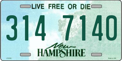 NH license plate 3147140