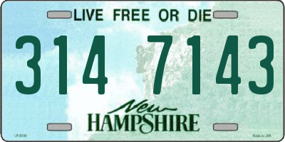NH license plate 3147143