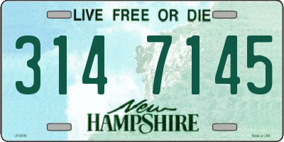 NH license plate 3147145