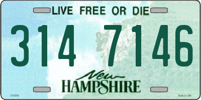 NH license plate 3147146