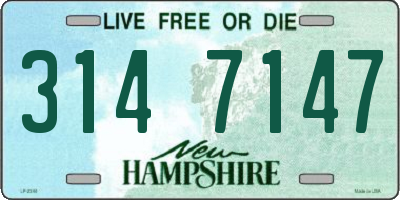 NH license plate 3147147
