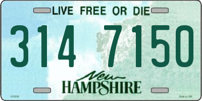NH license plate 3147150