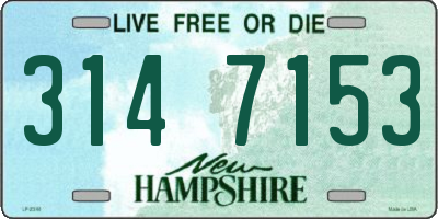 NH license plate 3147153