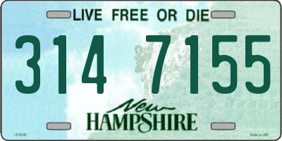 NH license plate 3147155