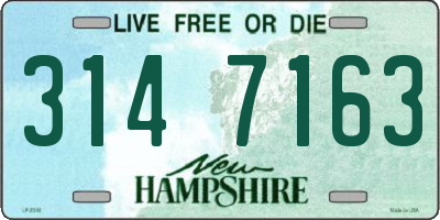 NH license plate 3147163