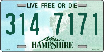 NH license plate 3147171