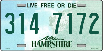 NH license plate 3147172