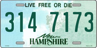 NH license plate 3147173