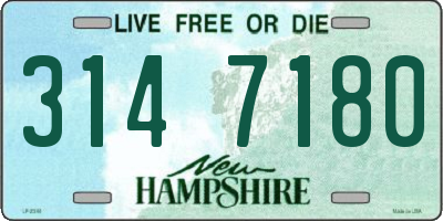 NH license plate 3147180
