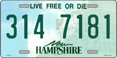 NH license plate 3147181