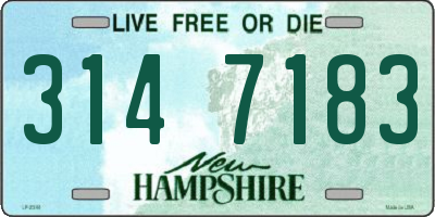 NH license plate 3147183