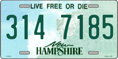 NH license plate 3147185