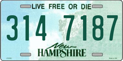 NH license plate 3147187
