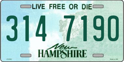 NH license plate 3147190
