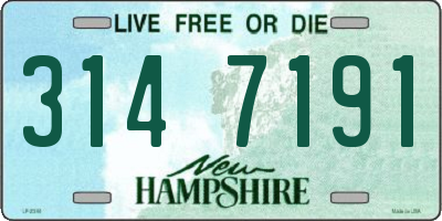 NH license plate 3147191