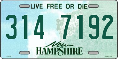 NH license plate 3147192