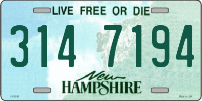 NH license plate 3147194