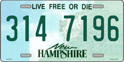 NH license plate 3147196