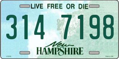 NH license plate 3147198
