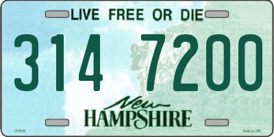 NH license plate 3147200