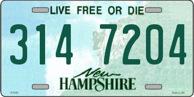 NH license plate 3147204