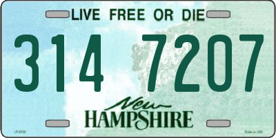 NH license plate 3147207