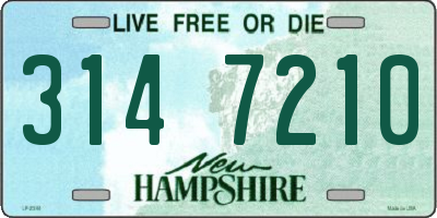 NH license plate 3147210