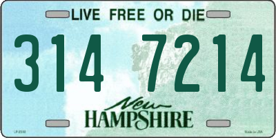 NH license plate 3147214