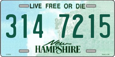 NH license plate 3147215