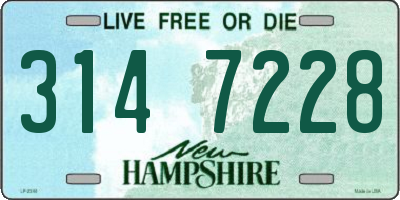 NH license plate 3147228