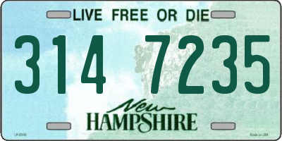 NH license plate 3147235