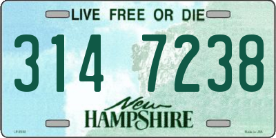 NH license plate 3147238