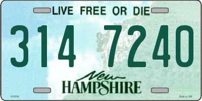 NH license plate 3147240