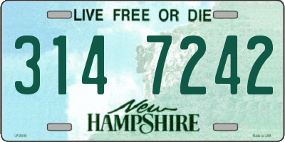 NH license plate 3147242