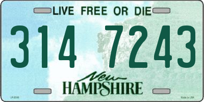 NH license plate 3147243